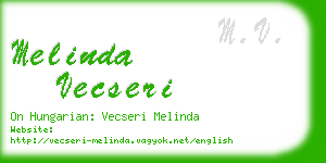 melinda vecseri business card